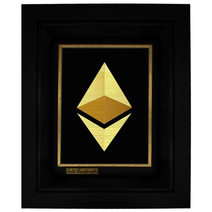 تابلو طلا کوب زرکات طرح اتریوم مدل E001