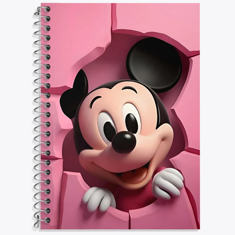 دفتر زبان 50 برگ خندالو مدل دو خط طرح میکی موس کد N2862