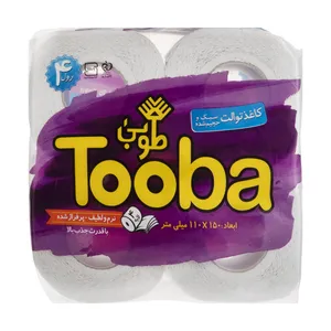 دستمال توالت طوبی مدل 04 بسته 4 عددی