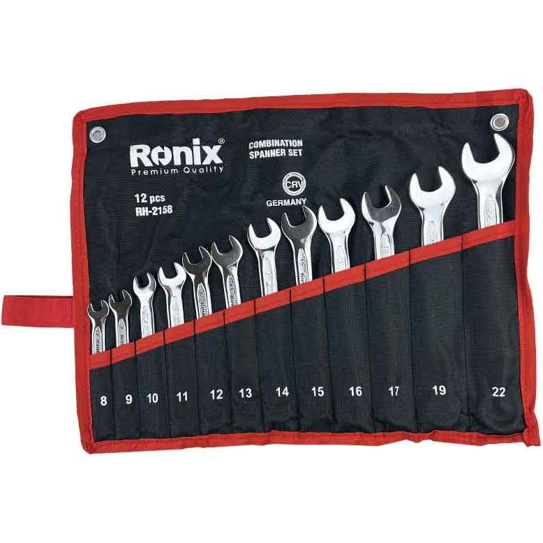 آچار بلند رونیکس یکسر تخت و یکسر رینگی مدل RH-2158 سایز 8 تا 22 میلی متر