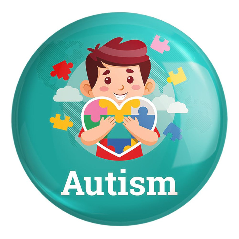 پیکسل خندالو طرح اتیسم Autism کد 26716 مدل بزرگ