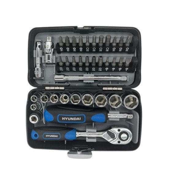 سری بکس و پیچ گوشتی هیوندای مدل 9138 مجموعه 38 عددی