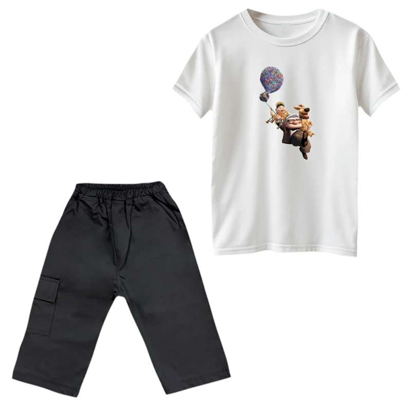 ست تی‌شرت و شلوارک پسرانه مدل آپ کد 3