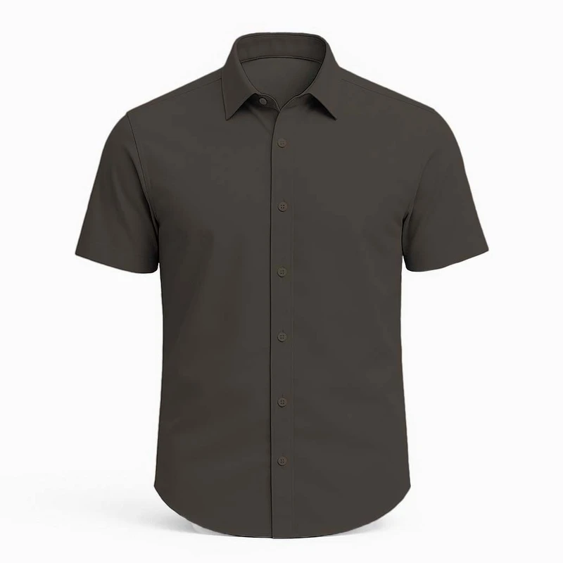 پیراهن آستین کوتاه یقه برگردان مردانه ابراف مدل رادین کد SHOK