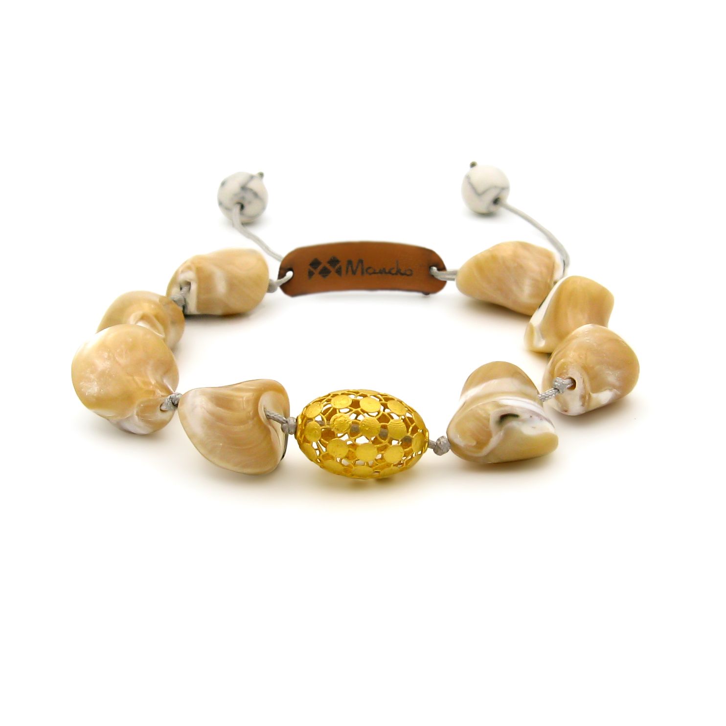 دستبند طلا 18 عیار زنانه مانچو مدل bfg240 -  - 1