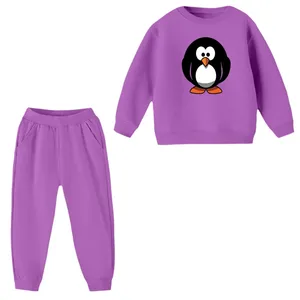 ست سویشرت و شلوار مدل پنگوئن کد ۷ رنگ بنفش