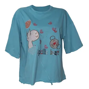 تی شرت  آستین کوتاه زنانه مدل گلدوزی شده