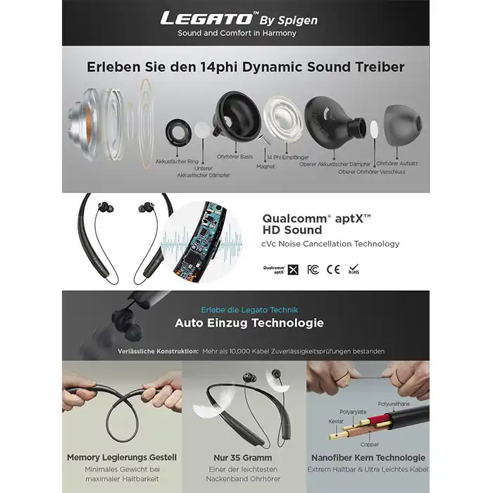 هدست اسپیگن مدل Legato Arc R72E