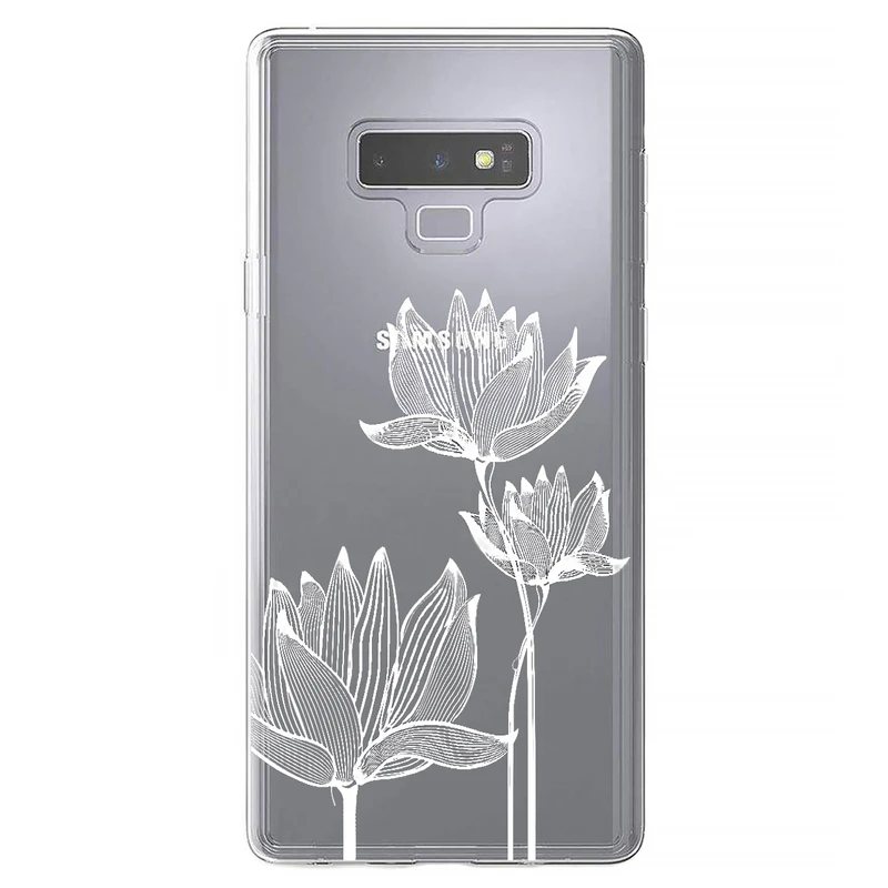 کاور مگافون طرح گل مدل C47-W مناسب برای گوشی موبایل سامسونگ Galaxy Note 9