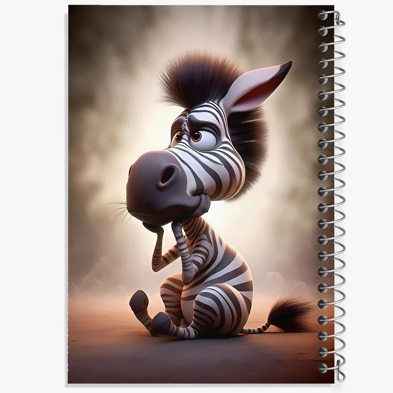 دفتر مشق 100 برگ خندالو طرح گورخر بامزه کد F7909