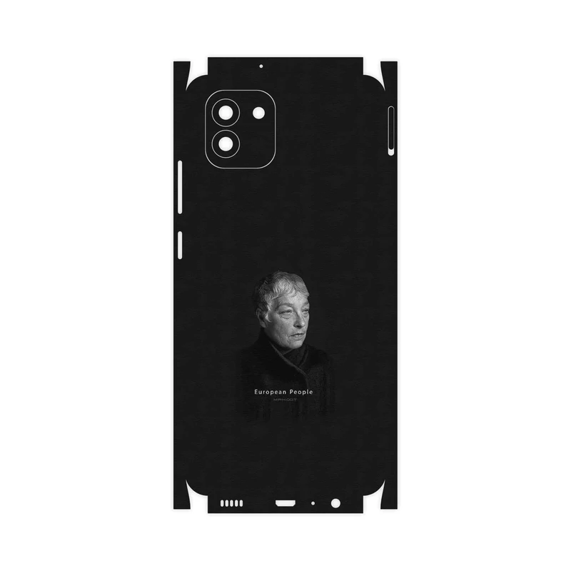 برچسب پوششی ماهوت مدل Portrait of a European Woman-FullSkin مناسب برای گوشی موبایل سامسونگ Galaxy A03