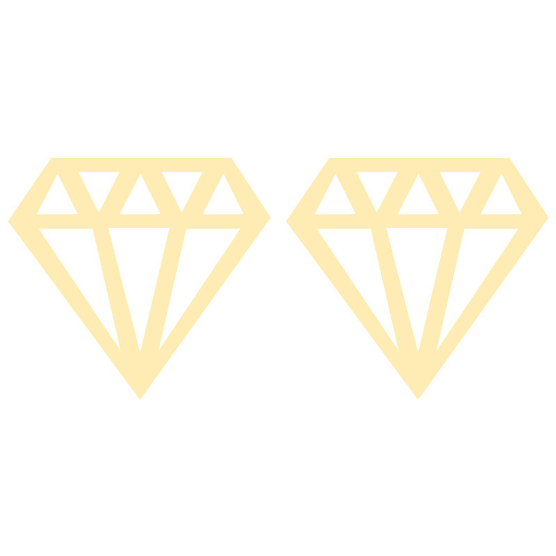 گوشواره طلا 18 عیار زنانه الن نار طرح الماس مدل N5235