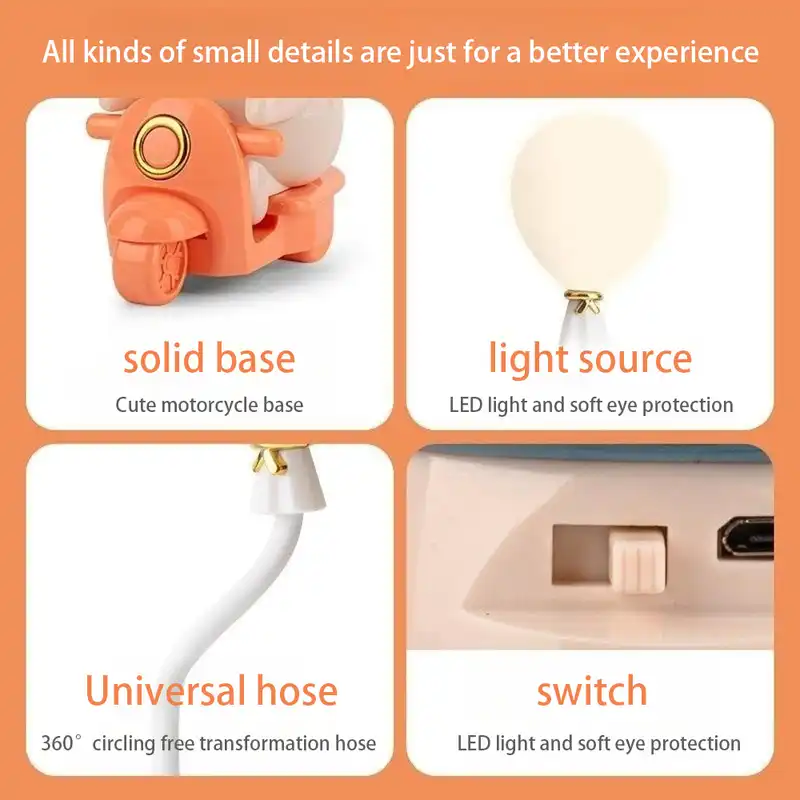 چراغ مطالعه مدل خرگوش موتور سوار