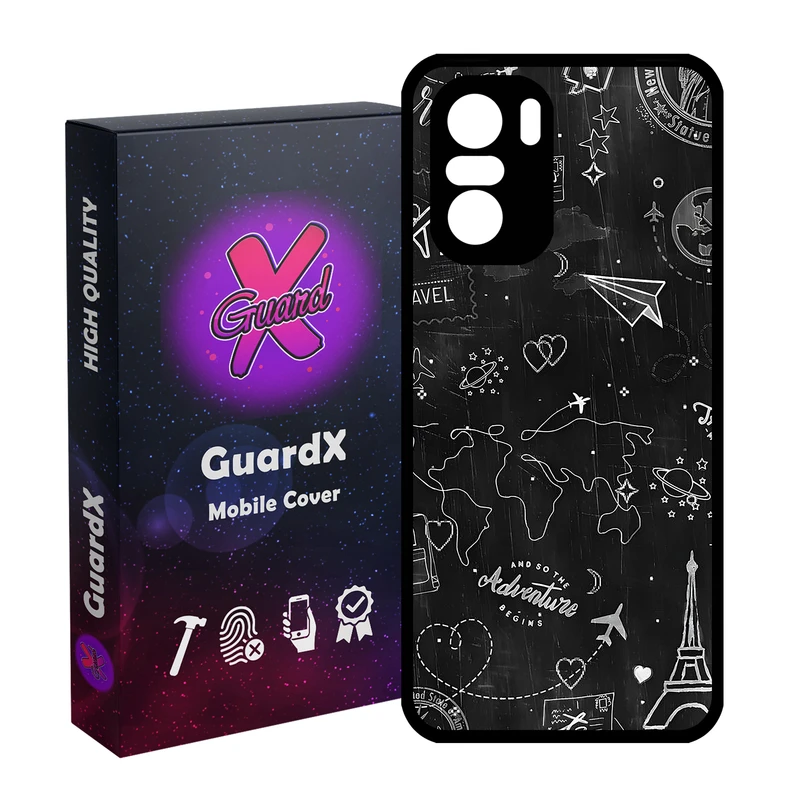 کاور گارد ایکس طرح سفر مدل Glass10778 مناسب برای گوشی موبایل شیائومی Poco F3/MI 11X/MI 11X Pro/Redmi K40/K40 Pro