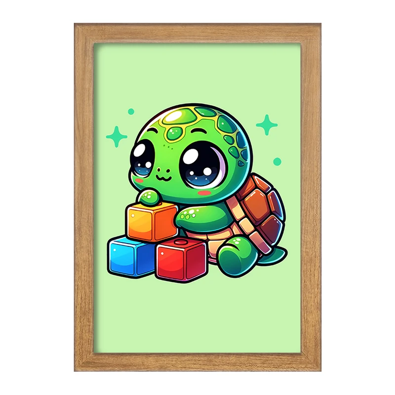 تابلو خندالو مدل لاکپشت کیوت کد F7707