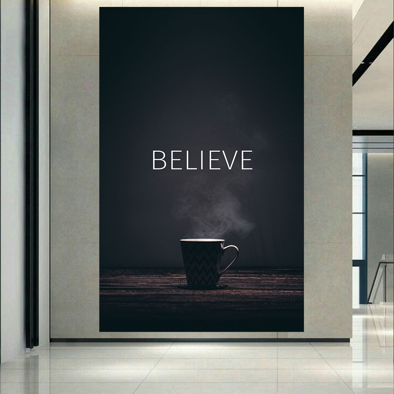 تابلو بوم طرح مینیمال انگیزشی مدل Believe کد AR3690