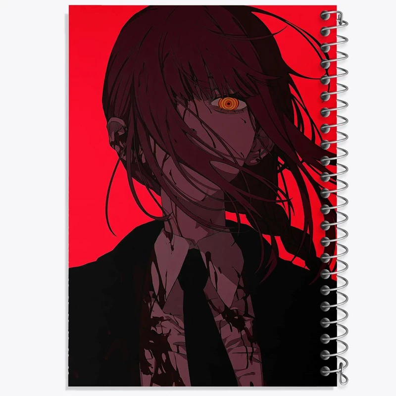 دفتر نت موسیقی 50 برگ خندالو مدل ماکیما انیمه مرد اره ای Chainsaw Man کد 17845