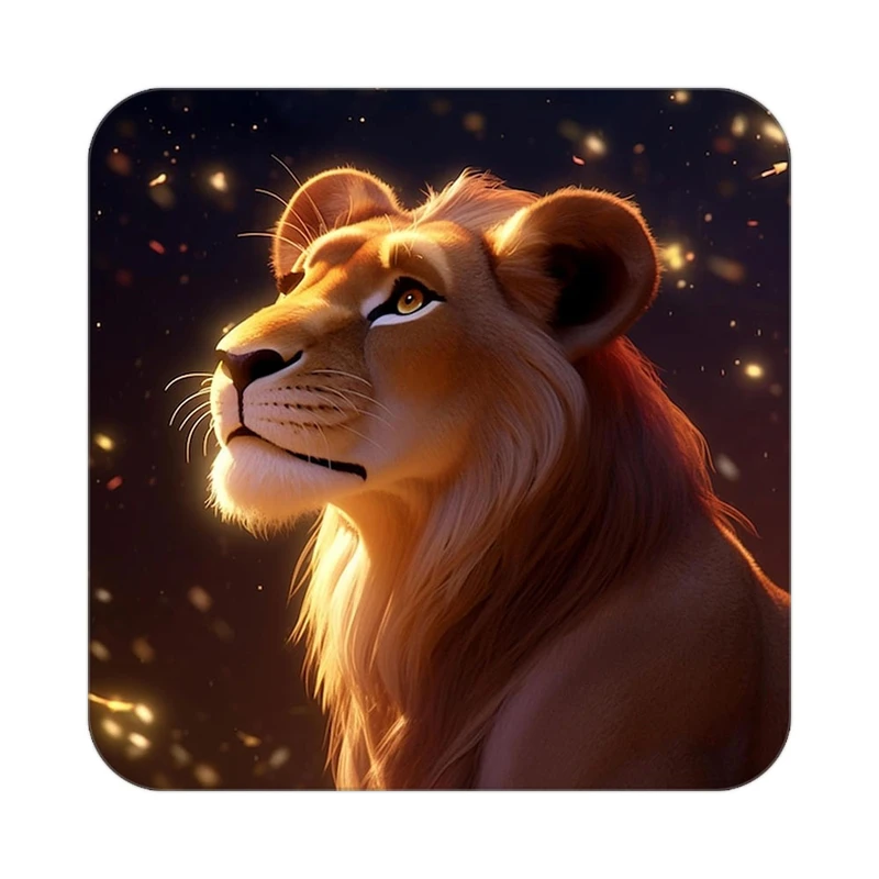 زیر لیوانی کاکتی طرح شیر مدل mp23798