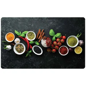 پادری مدل آشپزخانه رویه مخمل طرح ترک کد S632 سایز 75x45 سانتی متر