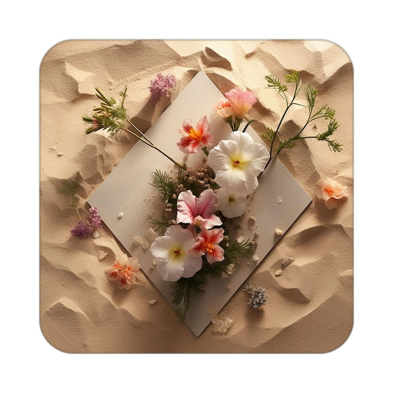 زیر لیوانی کاکتی طرح گل مدل mp16109