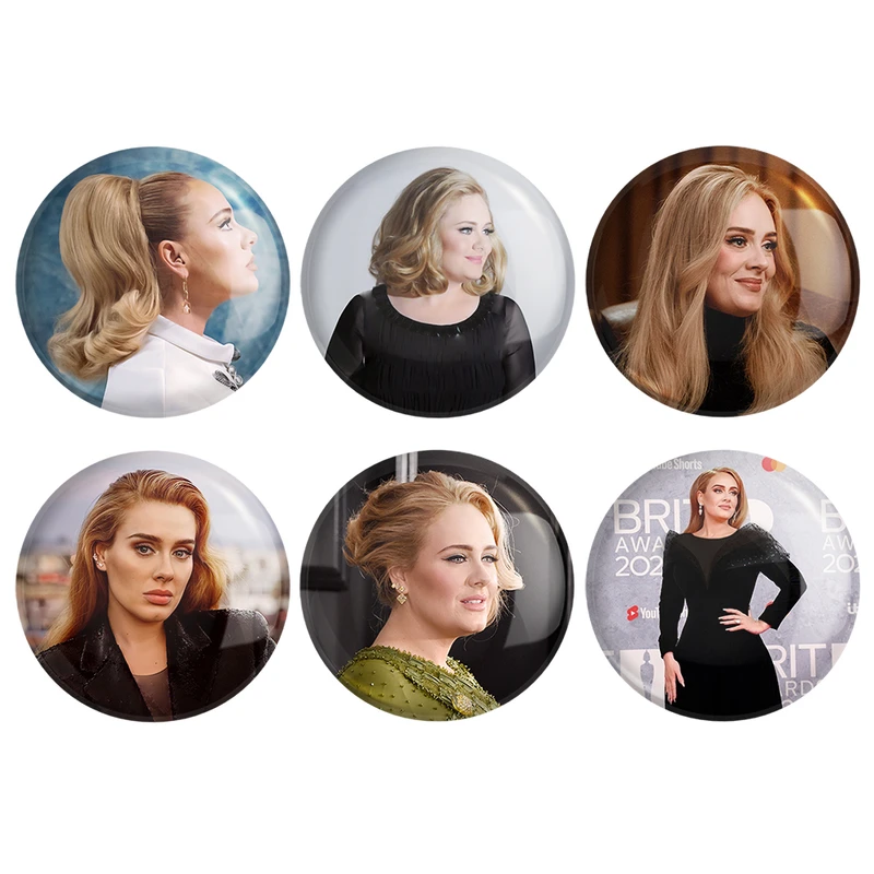 مگنت خندالو طرح ادل Adele کد 1084B مجموعه 6 عددی