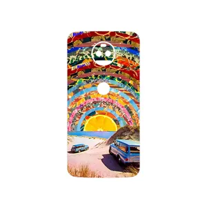 MAHOOT Collage of Orange Sky Cover Sticker for Motorola Moto G5S Plus