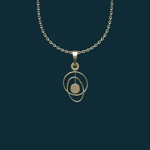 گردنبند طلا 18 عیار زنانه مدوپد مدل هندسی کد BB2-1-1010