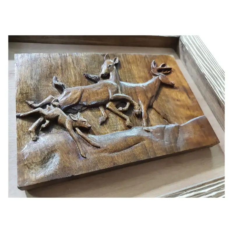 تابلو منبت کاری طرح آهو کد T03