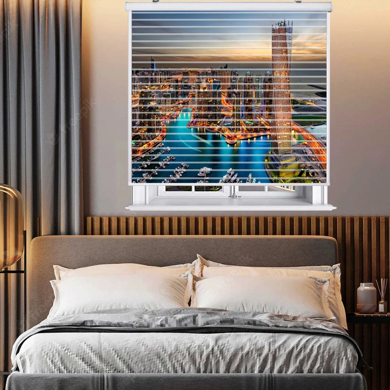 پرده زبرا زیو مدل سیلوئت C-2006 سایز 150x150 سانتی متر