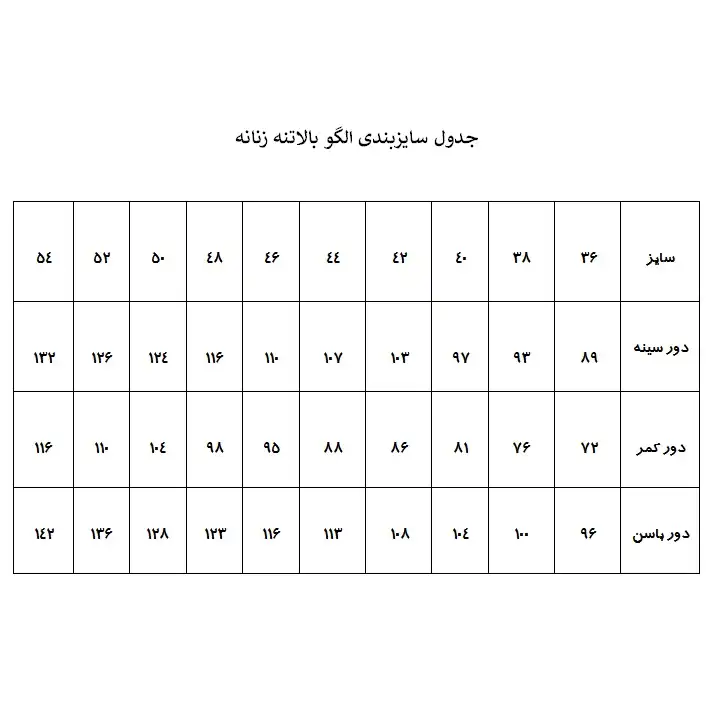 الگوی خیاطی بالاتنه و آستین زنانه متد abm کد 110 مجموعه 10 عددی