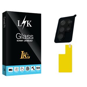 محافظ پشت گوشی ال کا جی مدل LK Glass SFLL مناسب برای گوشی موبایل سامسونگ Galaxy S22 ULTRA به همراه محافظ لنز دوربین 