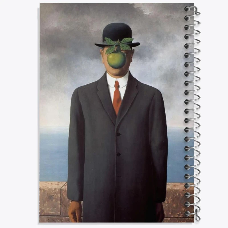 دفتر لیست خرید 50 برگ خندالو طرح پسر انسان رنه ماگریت کد 23345