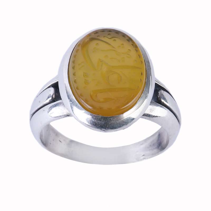 انگشتر نقره مردانه مدل عقیق