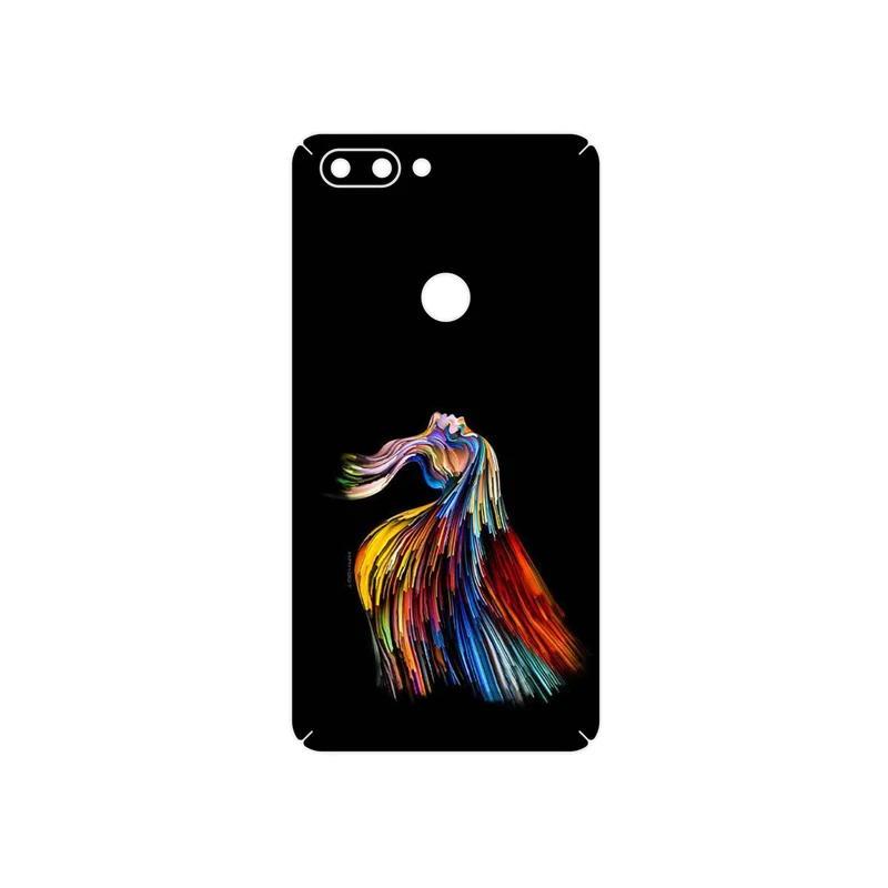 برچسب پوششی ماهوت مدل Rainbow Hair Digital Art مناسب برای گوشی موبایل تکنو Phantom 8