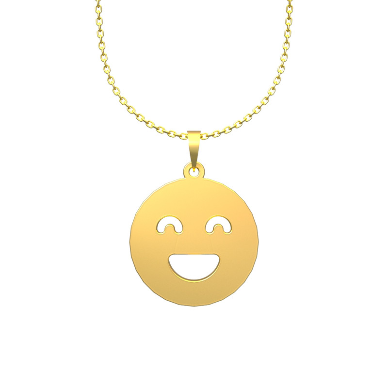 گردنبند طلا 18 عیار زنانه مدوپد مدل ایموجی کد C3-1-1105