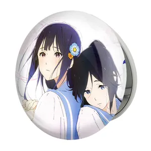 آینه جیبی خندالو طرح کاساکی و میزور انیمه لیز و پرنده آبی مدل تاشو کد 23816 