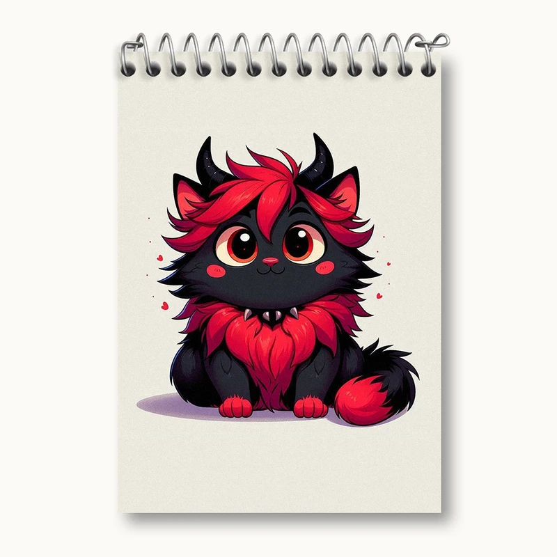 دفتر یادداشت 50 برگ خندالو مدل گربه کیوت کد N1430