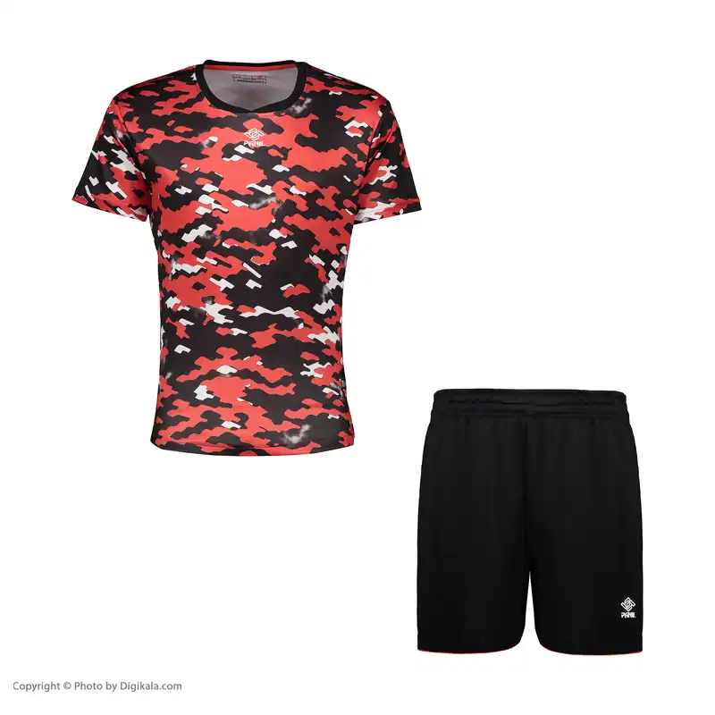 ست تی شرت و شلوارک ورزشی مردانه پانیل مدل 1109OBK