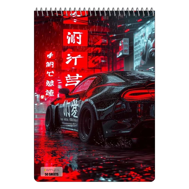دفتر نقاشی 50 برگ سیمی کارنیکا طرح پوستر ژاپنی Japan poster کد 35178