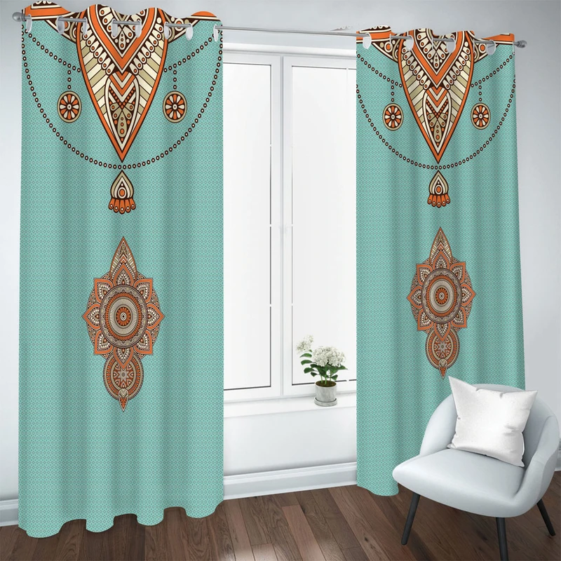 پرده مدل هازان طرح کد 1091 سایز 140x280 سانتی متر