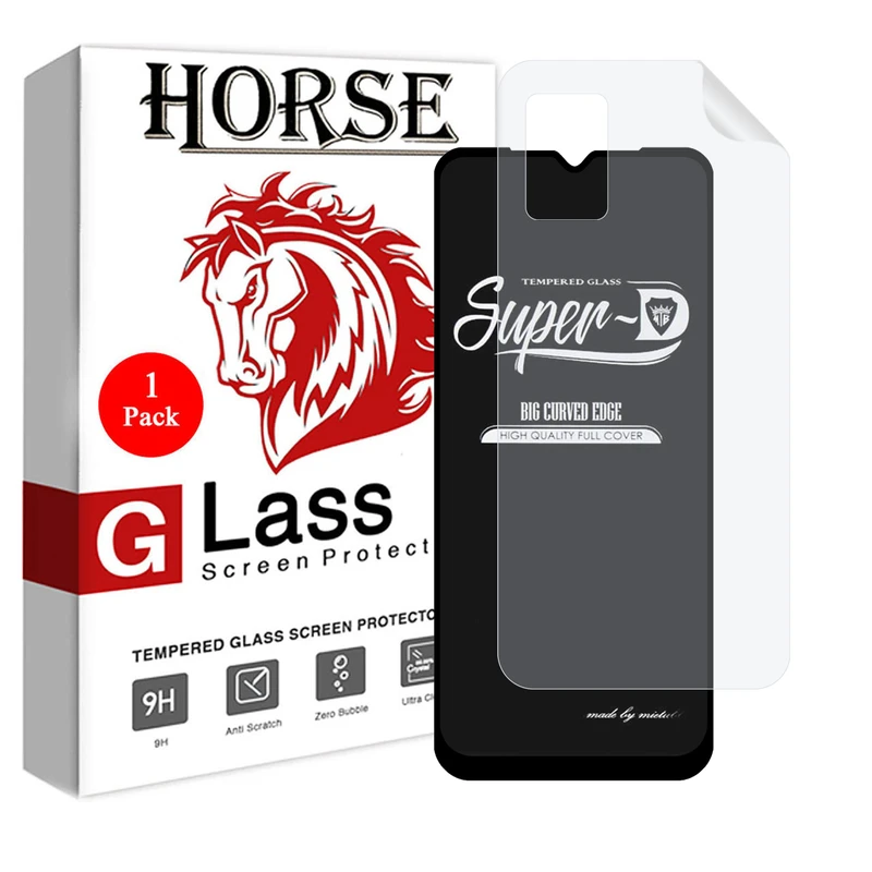 محافظ صفحه نمایش هورس مدل 2SN-Glass مناسب برای گوشی موبایل سامسونگ Galaxy A03s به همراه محافظ پشت گوشی