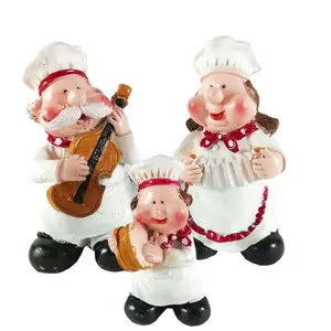 مجسمه مدل آشپز نوازنده مجموعه 3 عددی