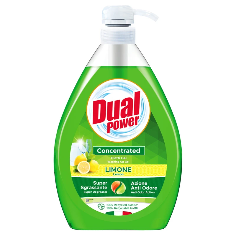 مایع ظرفشویی دوآل پاور مدل لیمویی حجم 1000 میلی لیتر