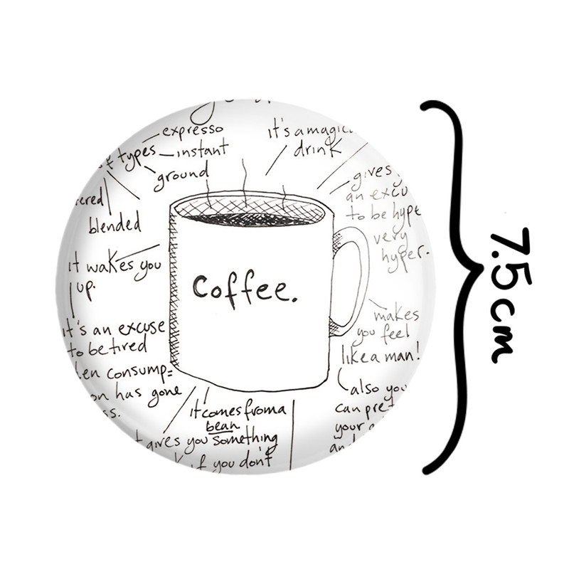 آینه جیبی خندالو طرح قهوه Coffee مدل تاشو کد 22003