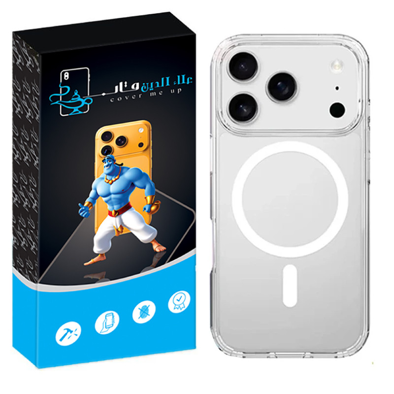 کاور علاالدین قاب مدل مگ سیف شفاف مناسب برای گوشی موبایل اپل iPhone 17 Pro Max