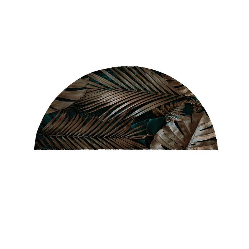 پادری مدل نیم دایره طرح کلاسیک برگ طلایی کد 8933سایز 90×45 سانتی
