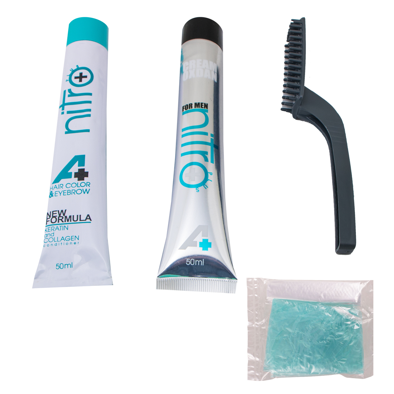 کیت رنگ مو نیتروپلاس مدل N1 حجم 50 میلی لیتر رنگ مشکی