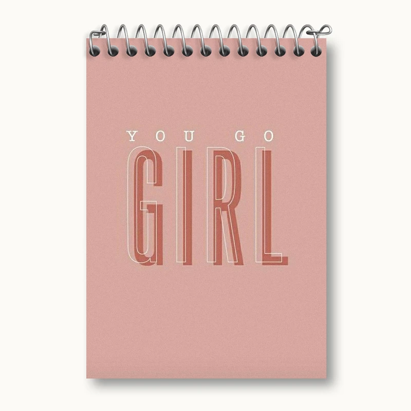 دفتر یادداشت 50 برگ خندالو طرح You Go Girl کد N4024