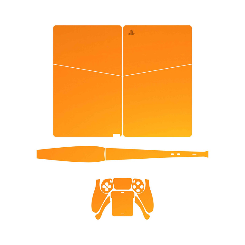 برچسب کنسول و دسته بازی PS5 Slim Digital Edition ماهوت مدل Matte Orange