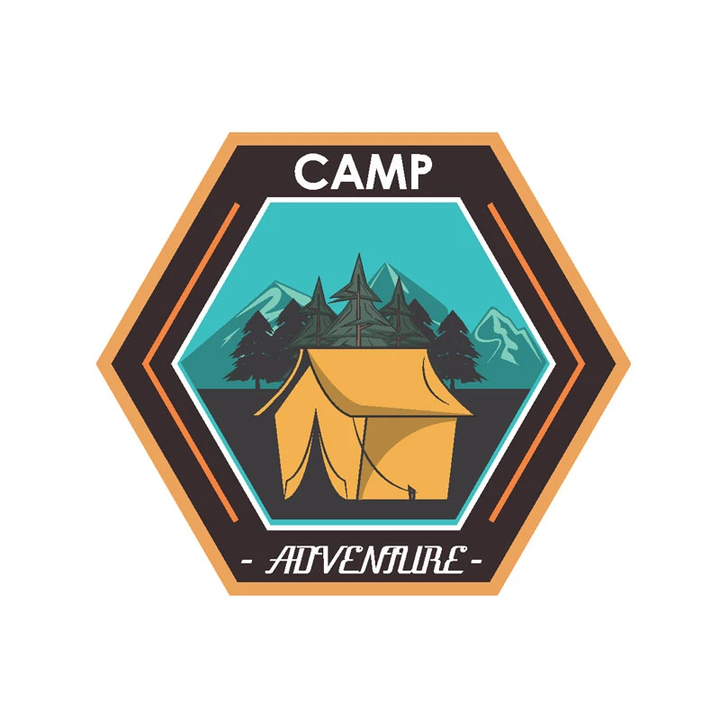 برچسب بدنه خودرو رایسان طرح camping کد st075